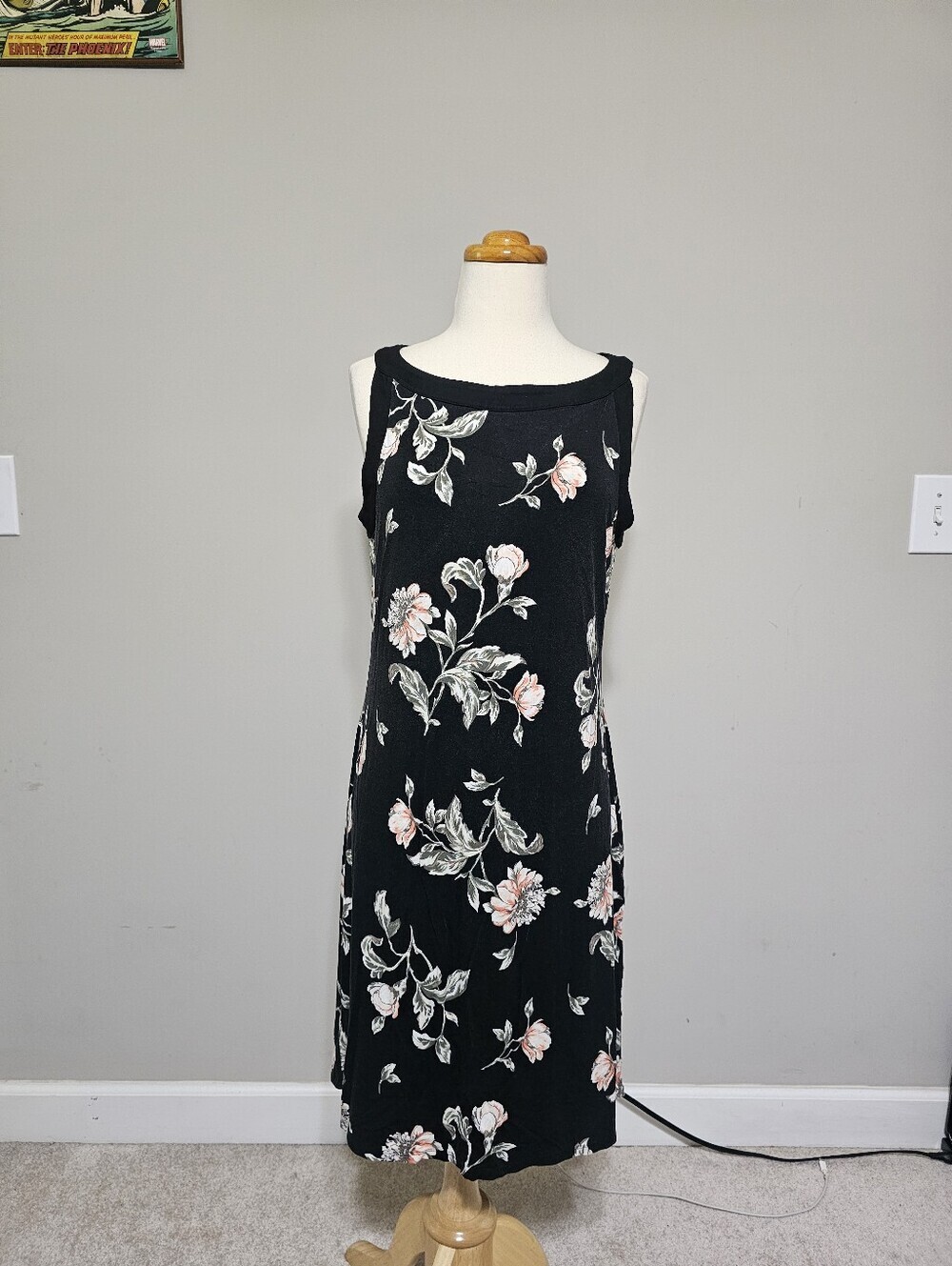 WHBM Floral Sleeveless Midi Dress Size L